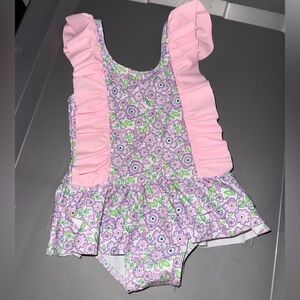 Floral Ruffle Swimsuit-NWOT